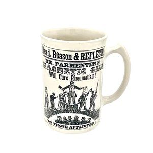 Vintage Dr. Parmenter's Magnetic Oil Mug Rare Humor Medical Medicine Kitschy